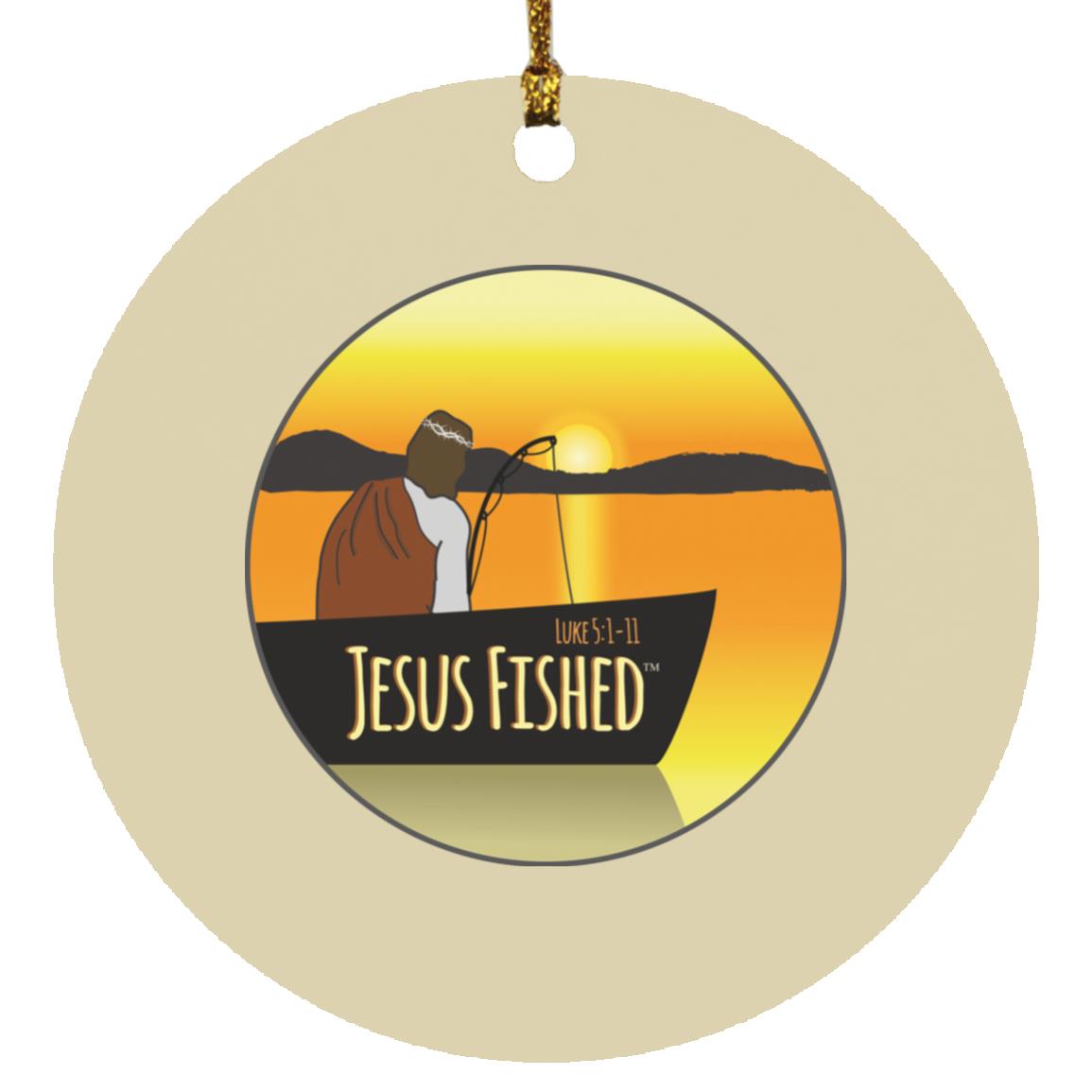 Cast the Line - Circle Ornament - Jesus Surfed Apparel Co. 