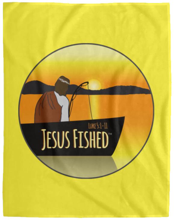 Cast the Line - Cozy Plush Fleece Blanket - 60x80 - Jesus Surfed Apparel Co. 