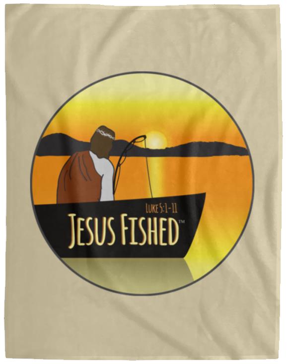 Cast the Line - Cozy Plush Fleece Blanket - 60x80 - Jesus Surfed Apparel Co. 