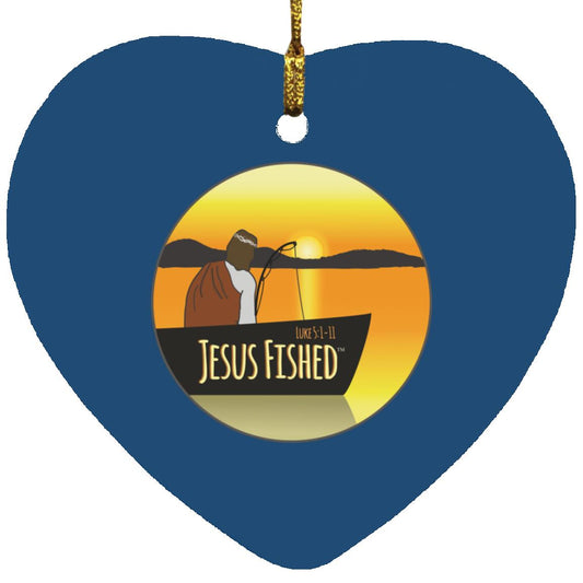 Cast the Line - Heart Ornament - Jesus Surfed Apparel Co. 