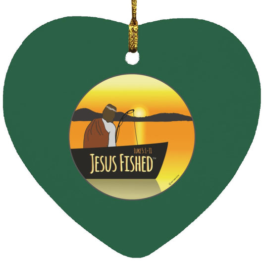 Cast the Line - Heart Ornament - Jesus Surfed Apparel Co. 