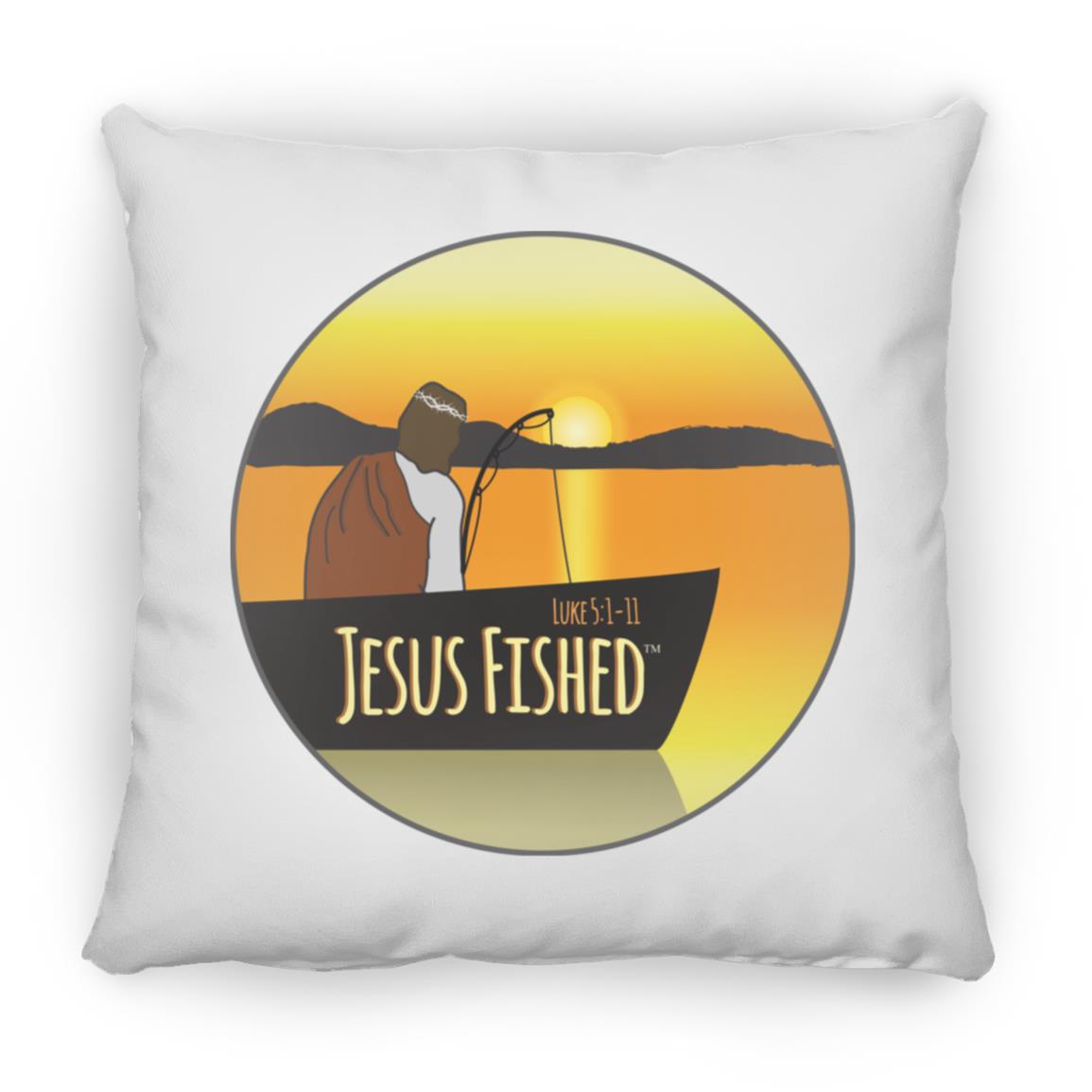 Cast the Line - Large Square Pillow - Jesus Surfed Apparel Co. 