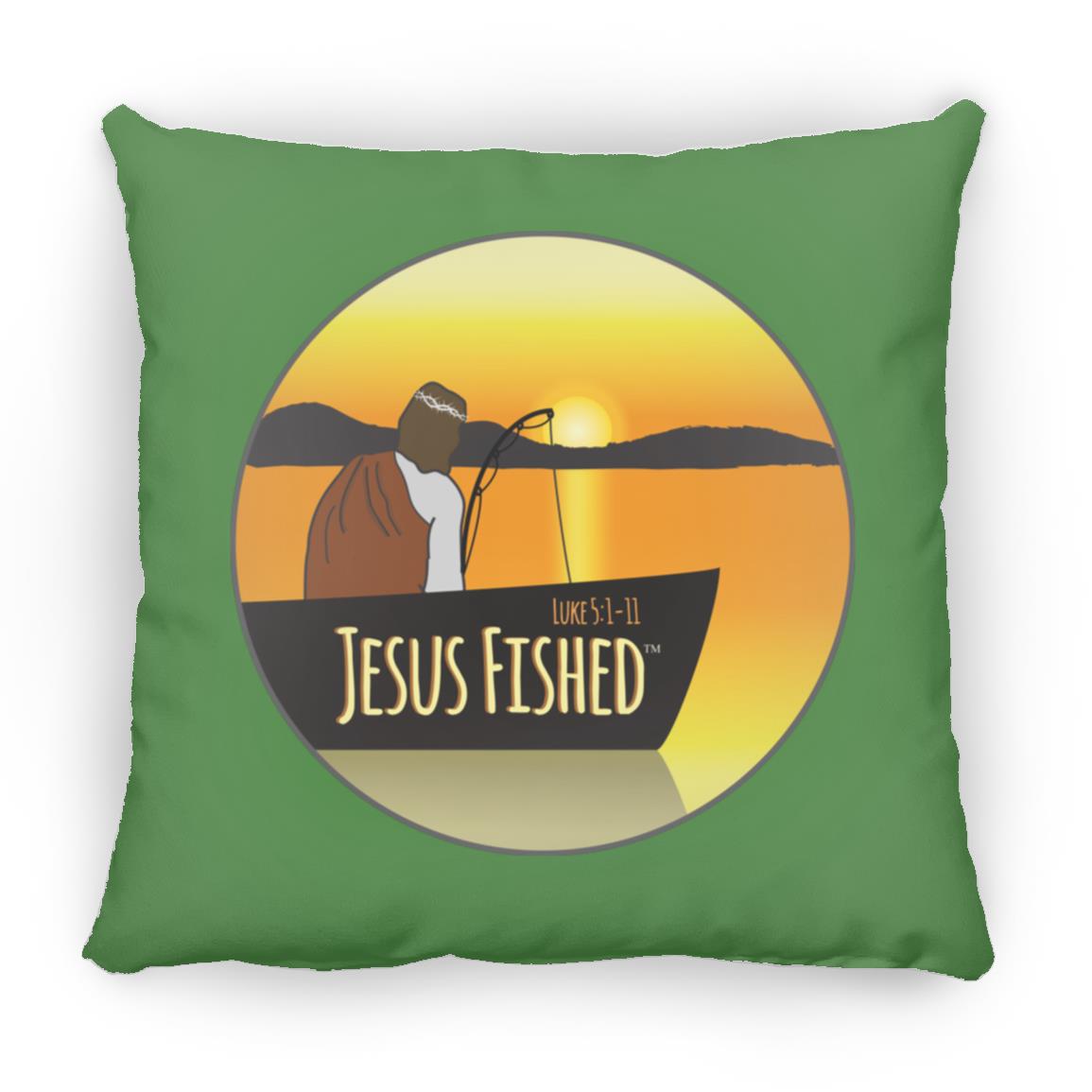 Cast the Line - Large Square Pillow - Jesus Surfed Apparel Co. 