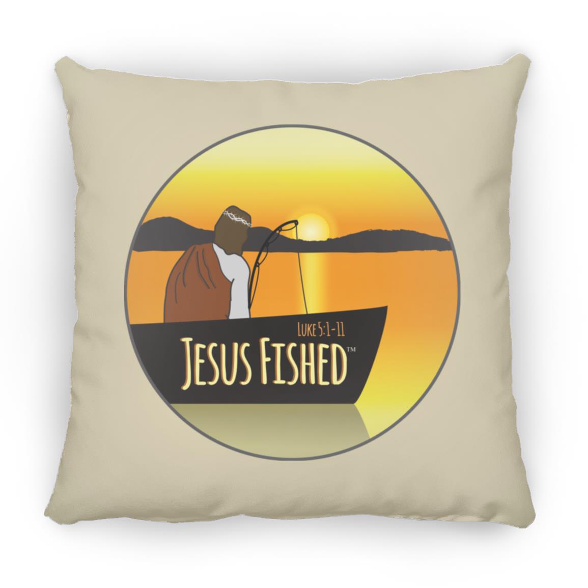 Cast the Line - Large Square Pillow - Jesus Surfed Apparel Co. 