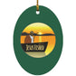 Cast the Line - Oval Ornament - Jesus Surfed Apparel Co. 