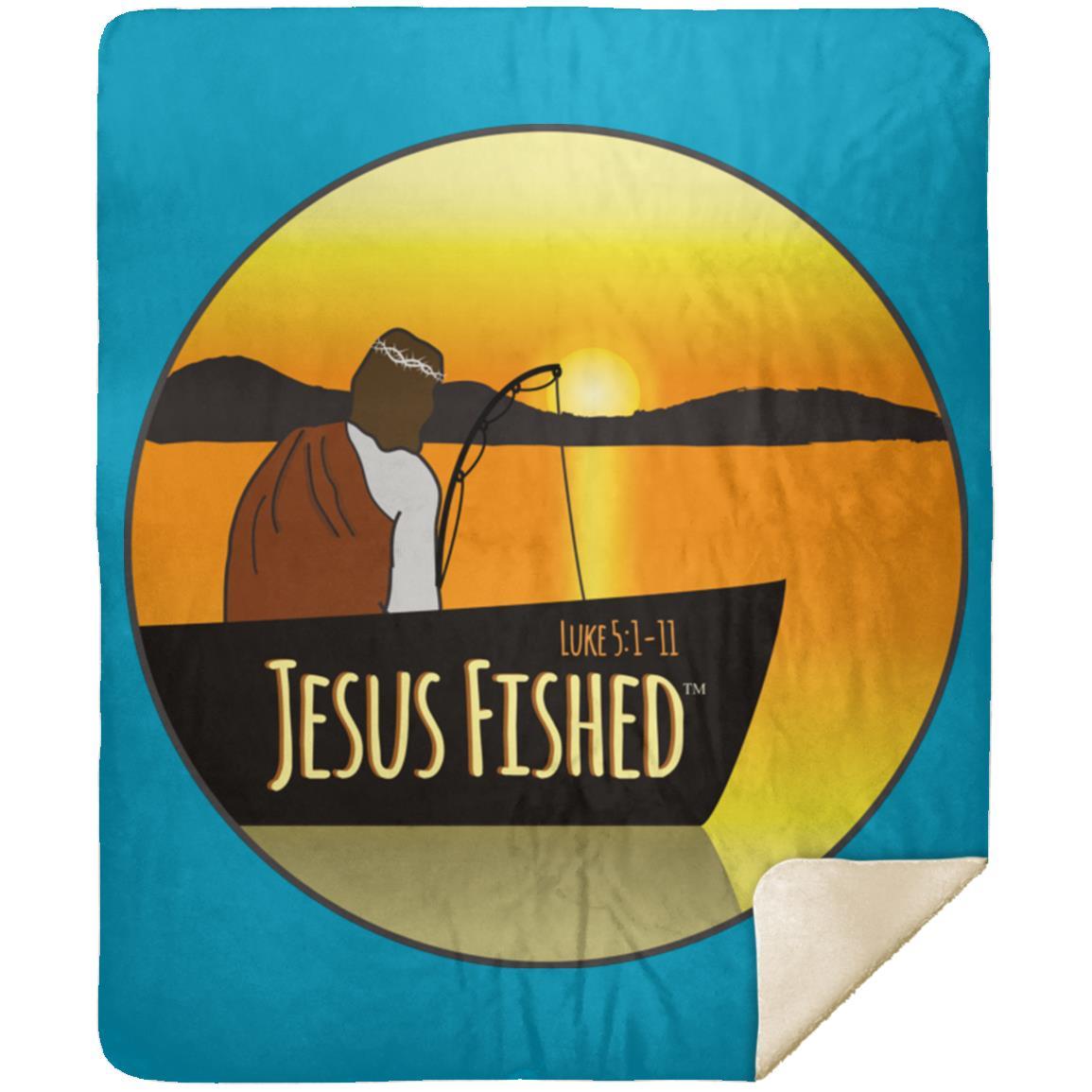 Cast the Line - Premium Mink Sherpa Blanket 50x60 - Jesus Surfed Apparel Co. 