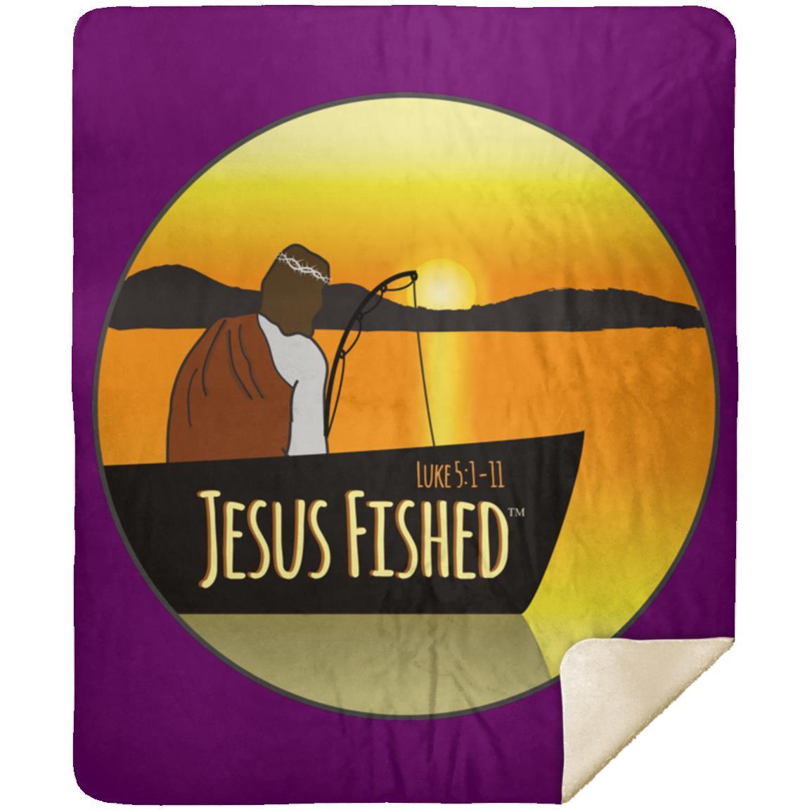 Cast the Line - Premium Mink Sherpa Blanket 50x60 - Jesus Surfed Apparel Co. 