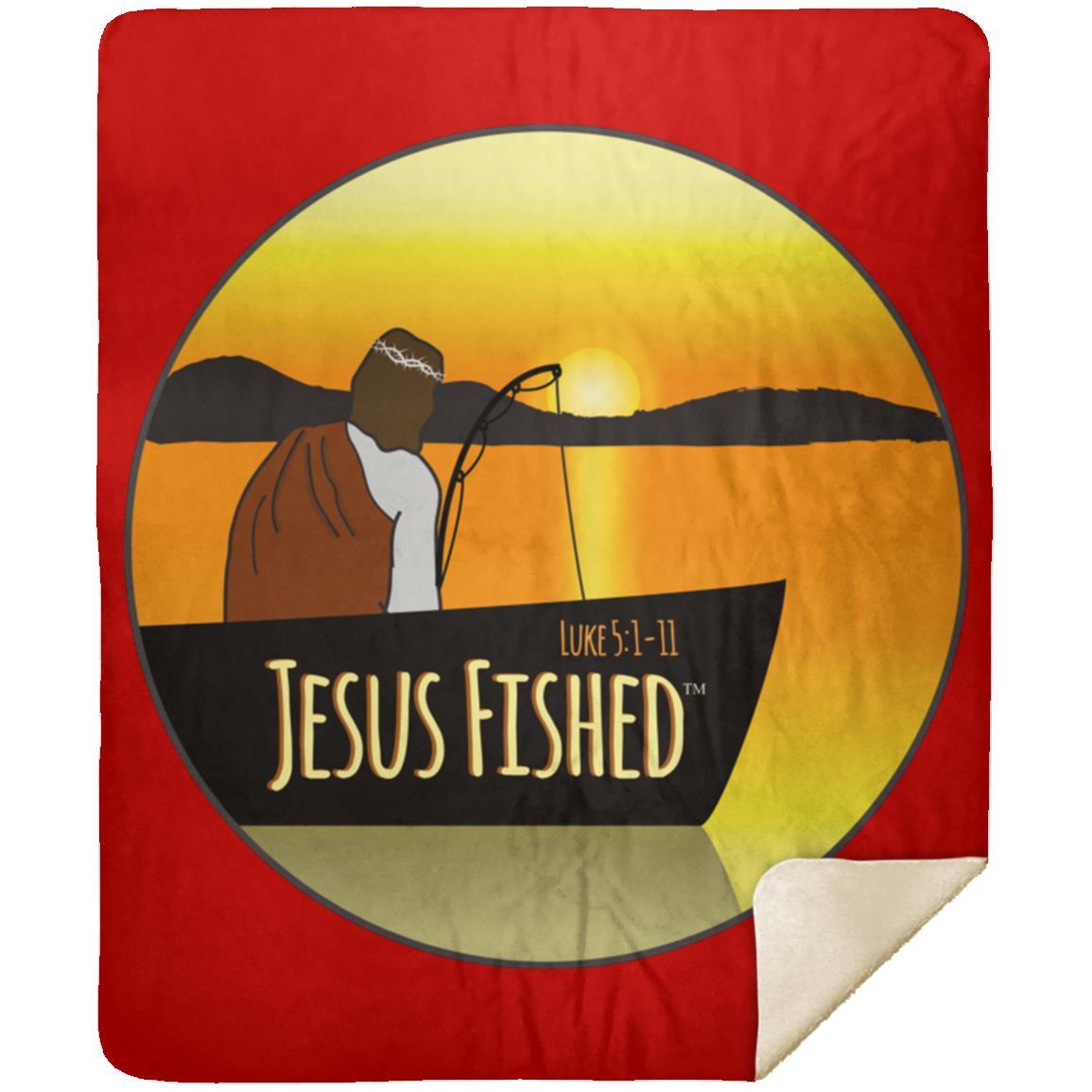 Cast the Line - Premium Mink Sherpa Blanket 50x60 - Jesus Surfed Apparel Co. 