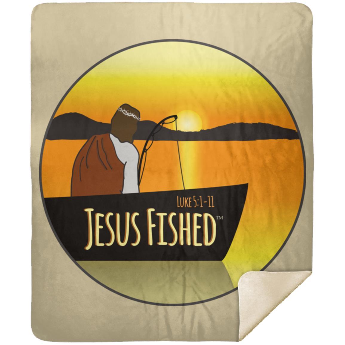 Cast the Line - Premium Mink Sherpa Blanket 50x60 - Jesus Surfed Apparel Co. 