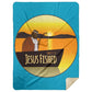 Cast the Line - Premium Mink Sherpa Blanket 60x80 - Jesus Surfed Apparel Co. 