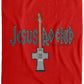 Cross Guitar - Cozy Plush Fleece Blanket - 60x80 - Jesus Surfed Apparel Co. 