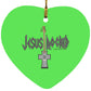 Cross Guitar - Heart Ornament - Jesus Surfed Apparel Co. 