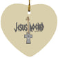 Cross Guitar - Heart Ornament - Jesus Surfed Apparel Co. 