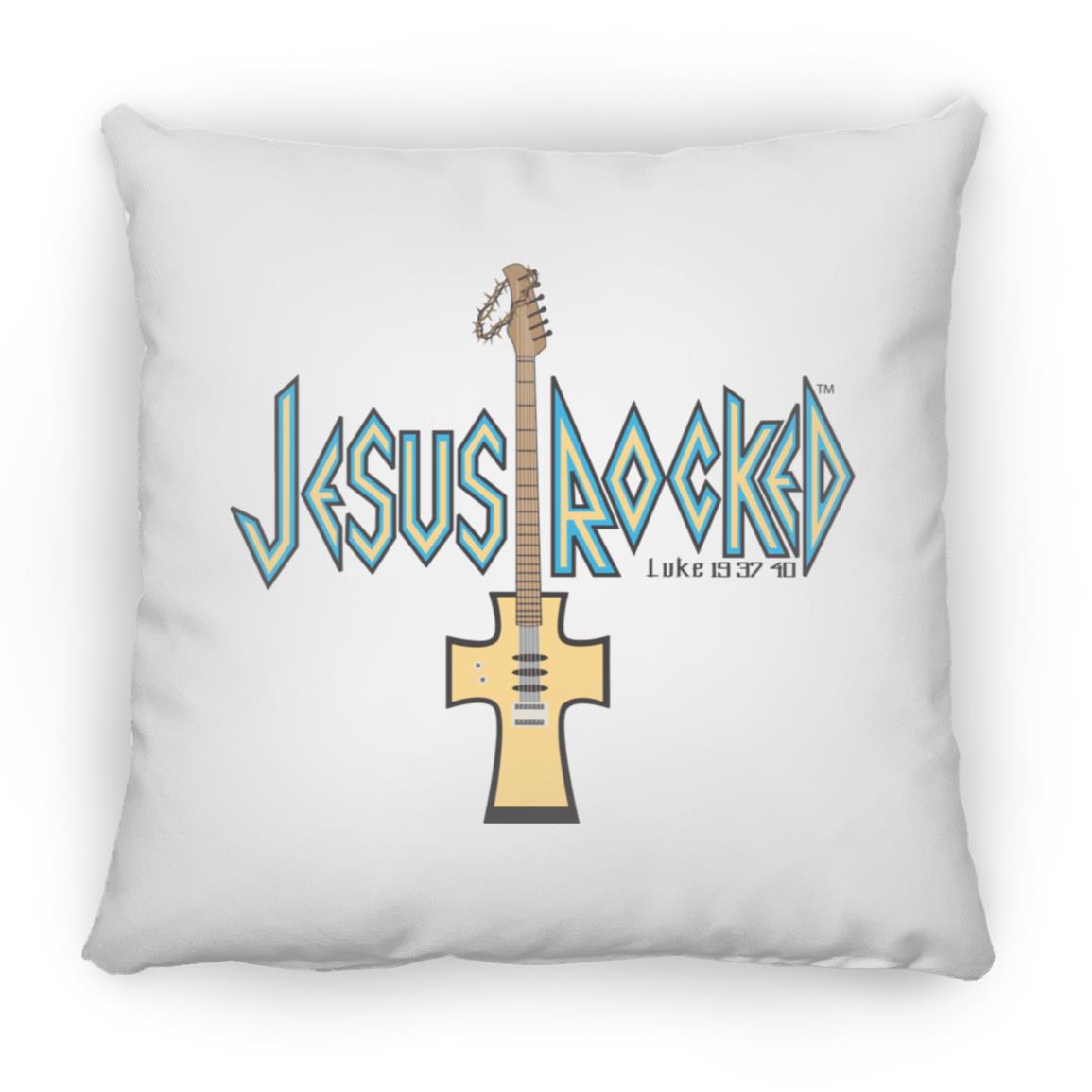 Cross Guitar - Large Square Pillow - Jesus Surfed Apparel Co. 