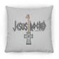 Cross Guitar - Large Square Pillow - Jesus Surfed Apparel Co. 