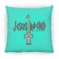 Cross Guitar - Large Square Pillow - Jesus Surfed Apparel Co. 