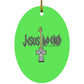 Cross Guitar - Oval Ornament - Jesus Surfed Apparel Co. 