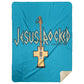 Cross Guitar - Premium Mink Sherpa Blanket 60x80 - Jesus Surfed Apparel Co. 