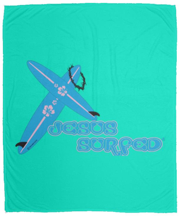 Crossboards - Cozy Plush Fleece Blanket - 50x60 - Jesus Surfed Apparel Co. 