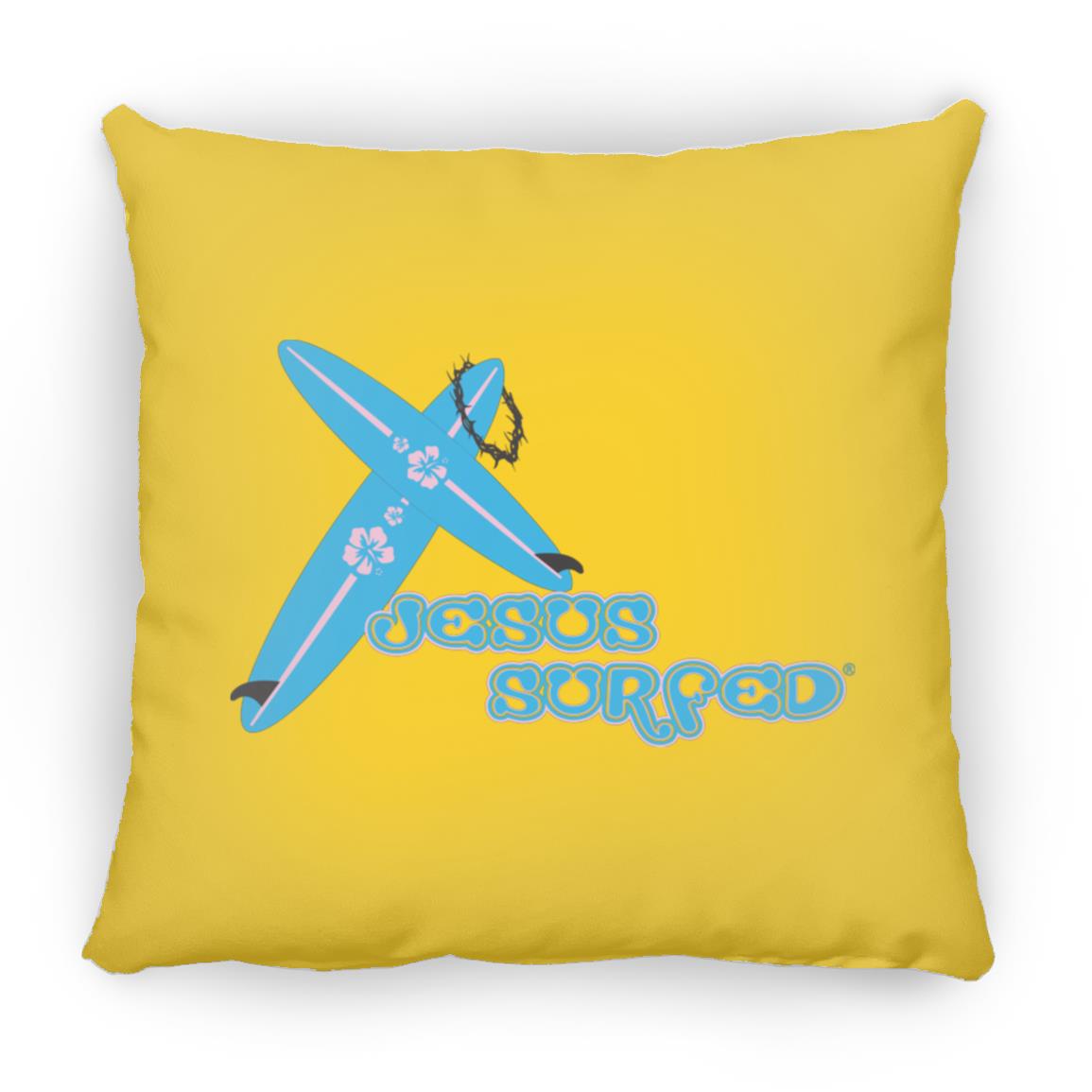 Crossboards Jesus Surfed - Large Square Pillow - Jesus Surfed Apparel Co. 