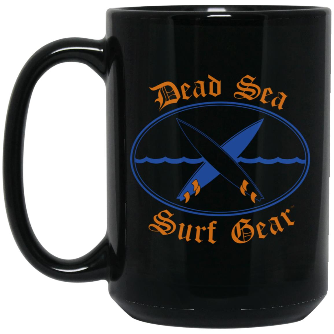 Dead Sea Surf Gear - 15oz Black Mug - Jesus Surfed Apparel Co. 