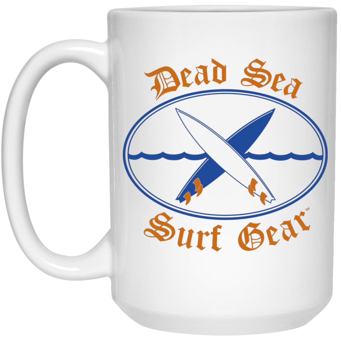 Dead Sea Surf Gear - 15oz White Mug - Jesus Surfed Apparel Co. 