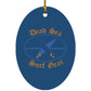 Dead Sea Surf Gear - Oval Ornament - Jesus Surfed Apparel Co. 