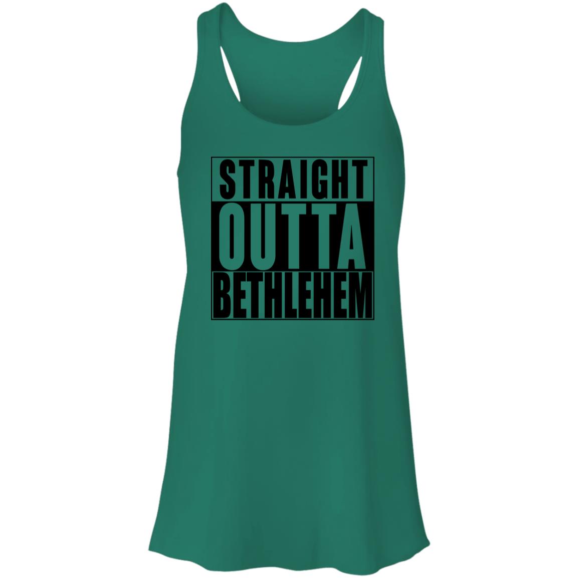 Straight Outta Bethlehem - Women's Flowy Racerback Tank