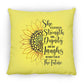 Sunflower Strength & Dignity - Mother's Day Large Square Pillow