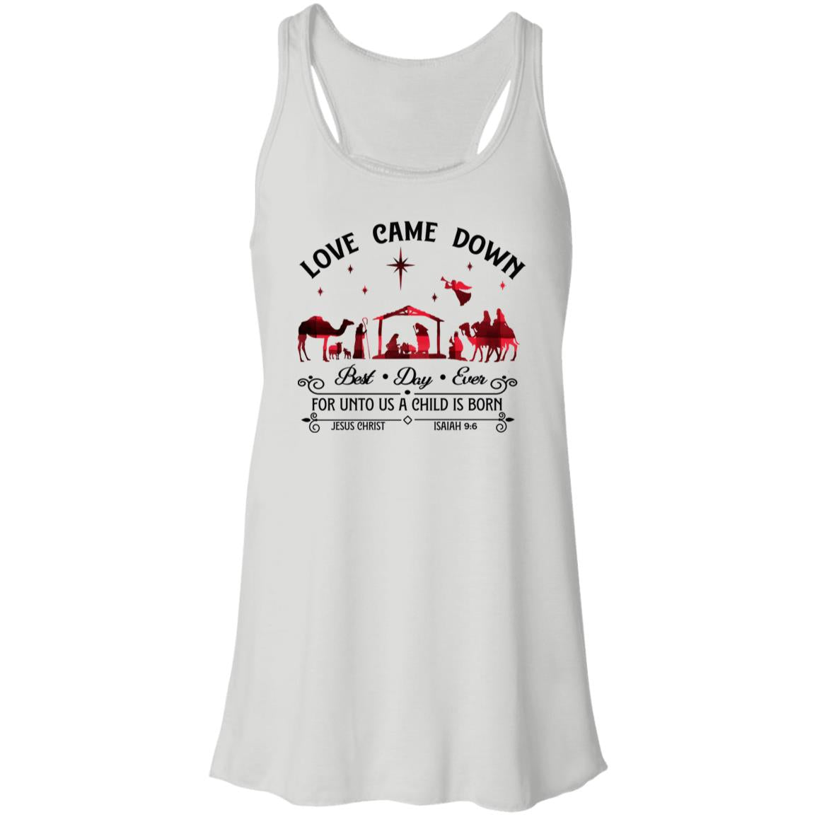 Love Came Down - Women's Flowy Racerback Tank