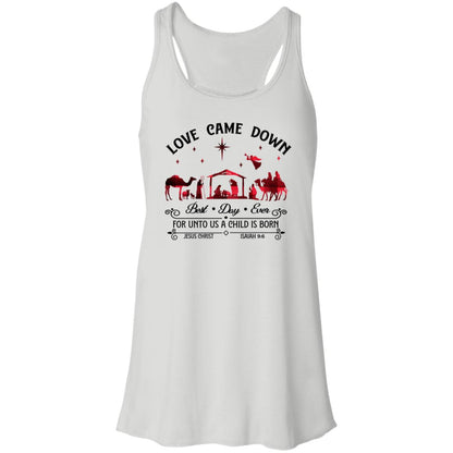 Love Came Down - Women's Flowy Racerback Tank