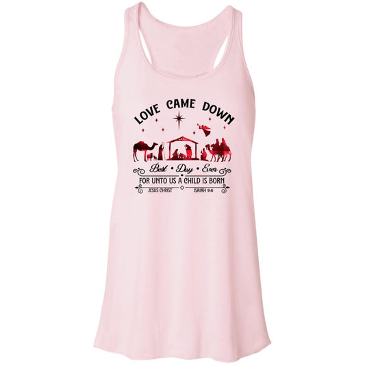 Love Came Down - Women's Flowy Racerback Tank