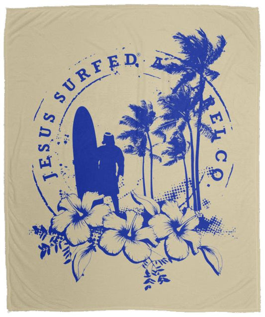 Jesus Surfed Apparel Cozy Plush Fleece Blanket - 50x60