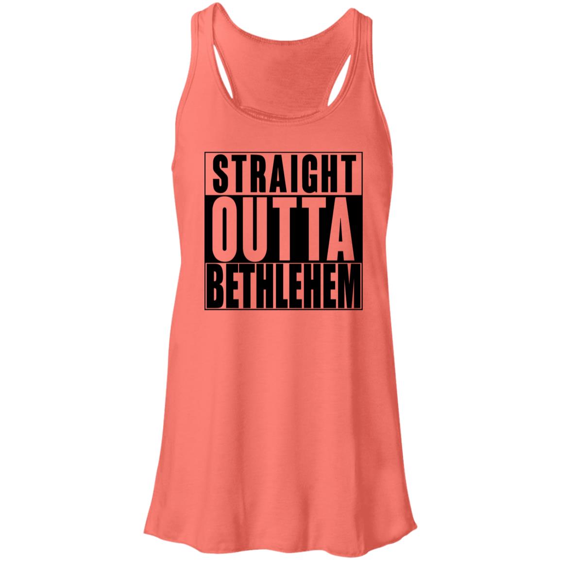 Straight Outta Bethlehem - Women's Flowy Racerback Tank