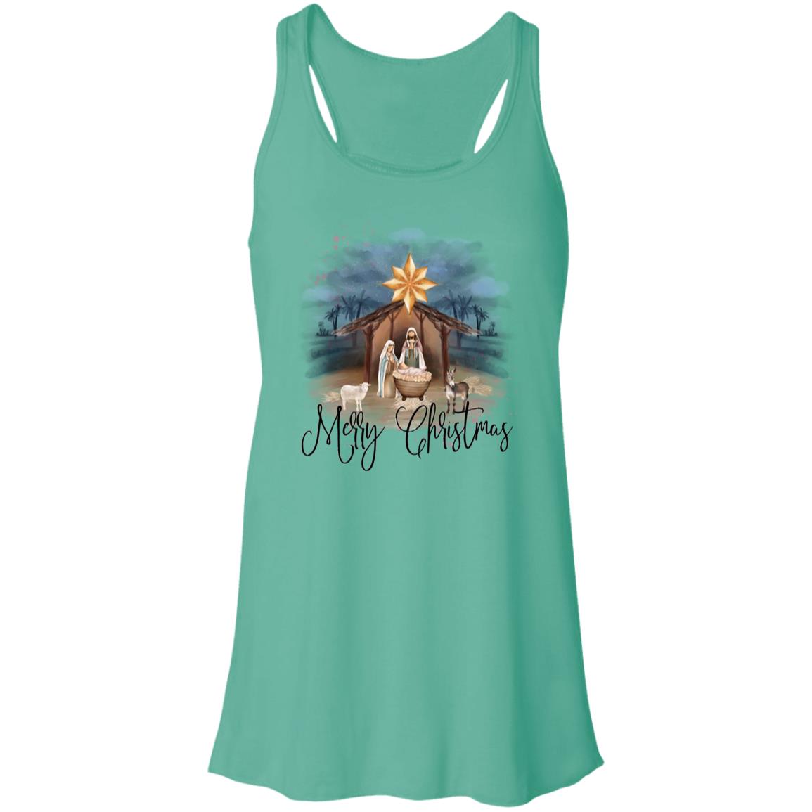 Merry Christmas - Women's Flowy Racerback Tank