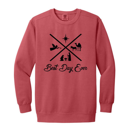 Best Day Ever - Men/Women Unisex Soft-Washed Crewneck Sweatshirt