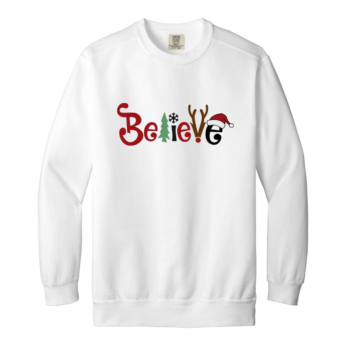 Believe - Men/Women Unisex Soft-Washed Crewneck Sweatshirt