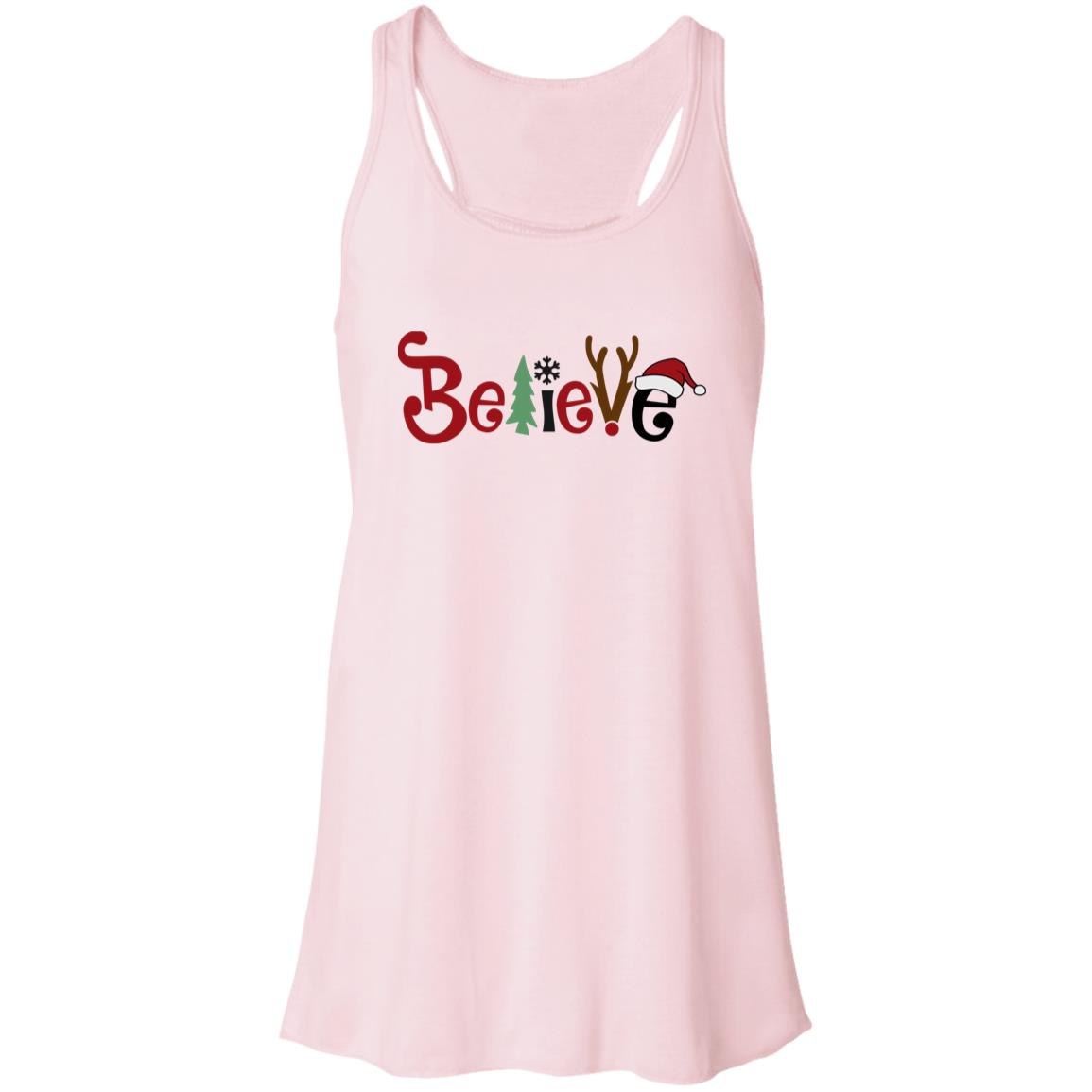 Believe - Women's Flowy Racerback Tank