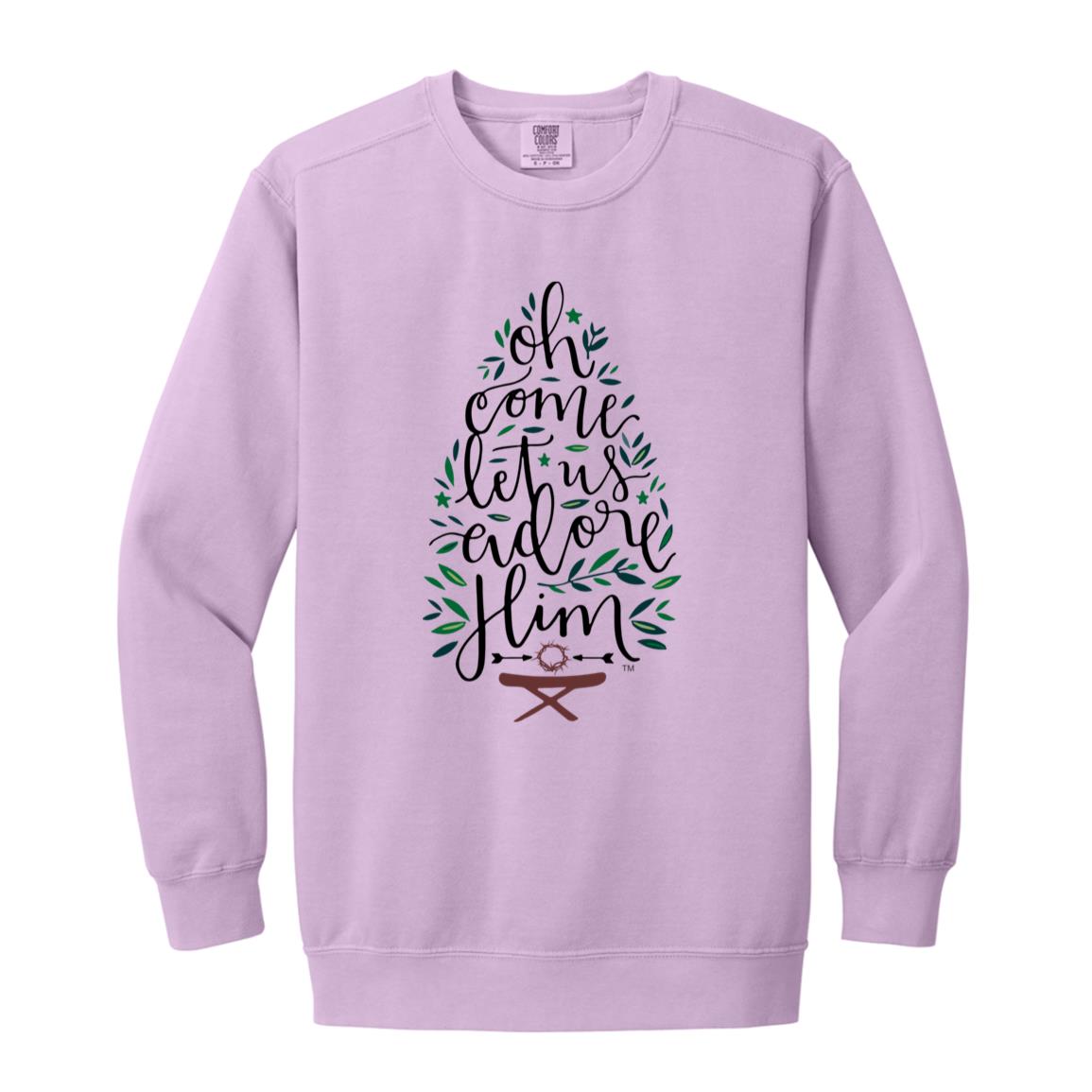 Let us adore Him - Men/Women Unisex Soft-Washed Crewneck Sweatshirt