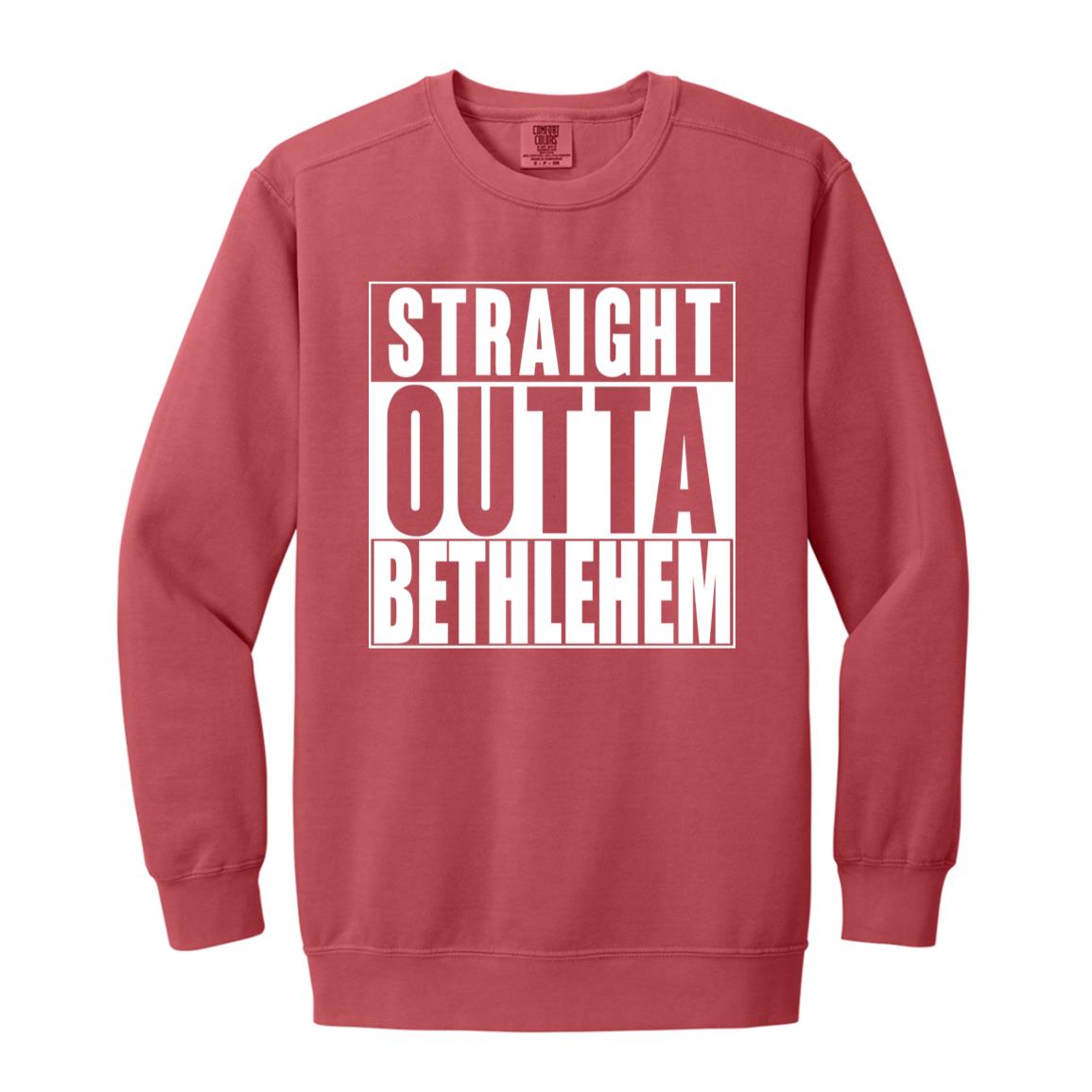 Straight Outta Bethlehem - Men/Women Unisex Soft-Washed Crewneck Sweatshirt