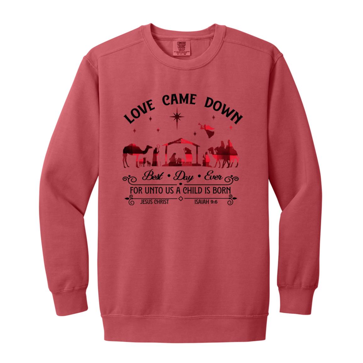 Love Came Down - Men/Women Unisex Soft-Washed Crewneck Sweatshirt