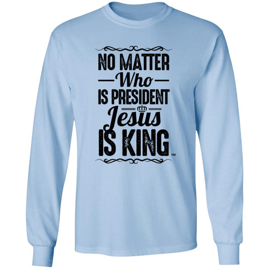 Jesus is King - Men/Women Unisex Cotton Long Sleeve T-Shirt