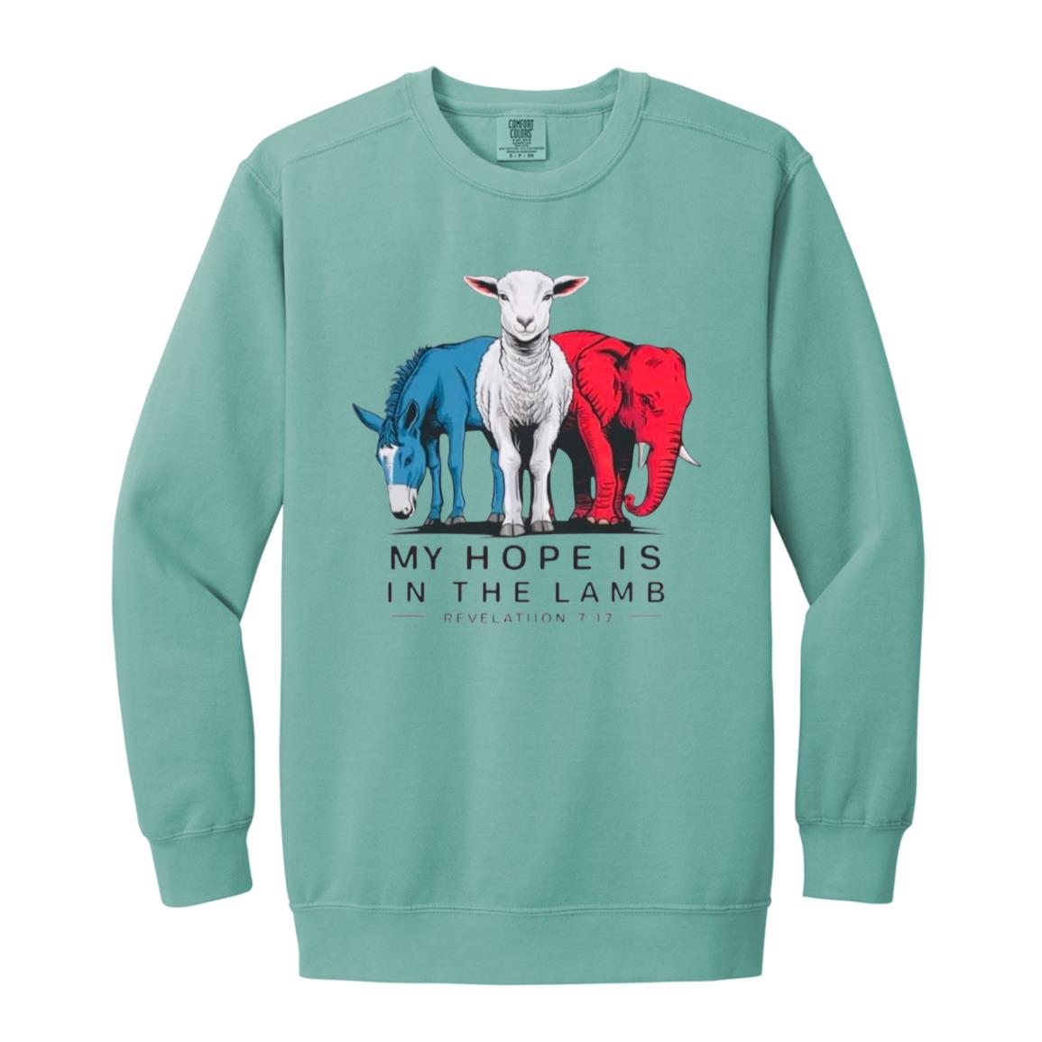 Hope in the Lamb - Men/Women Unisex Soft-Washed Crewneck Sweatshirt