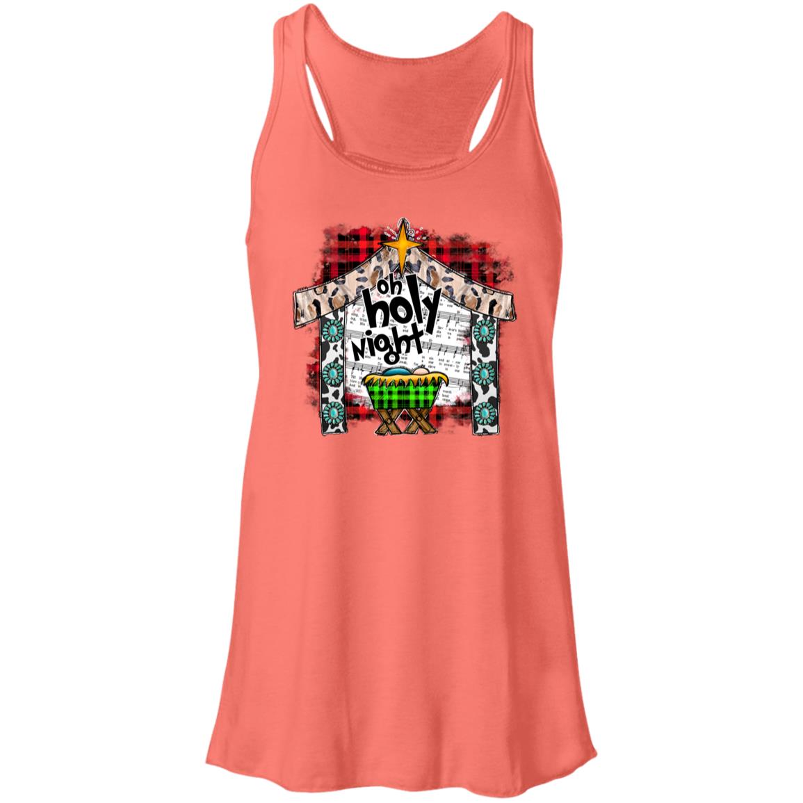 Oh Holy Night - Women's Flowy Racerback Tank