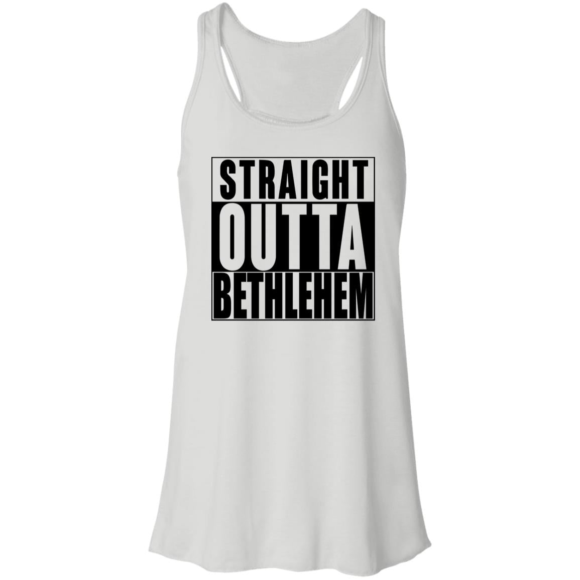 Straight Outta Bethlehem - Women's Flowy Racerback Tank