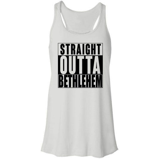 Straight Outta Bethlehem - Women's Flowy Racerback Tank