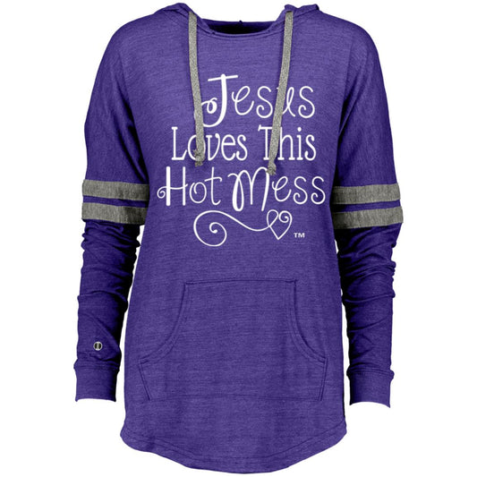 Jesus Loves This Hot Mess Mother's Day Women's Low Key Hoodie T Pullover