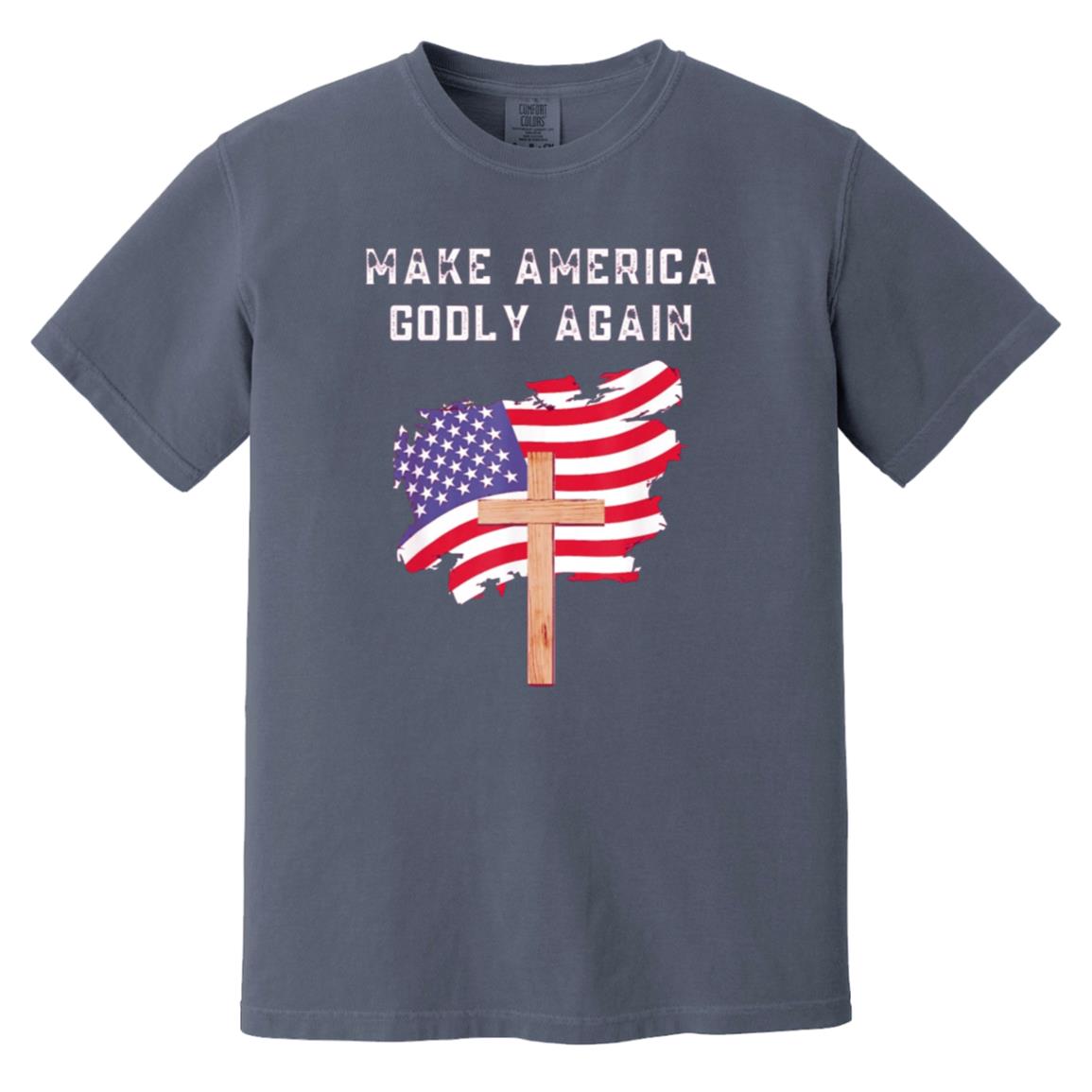 Make America Godly Again Men's Soft-Washed Comfort Cotton Short Sleeve T-Shirt