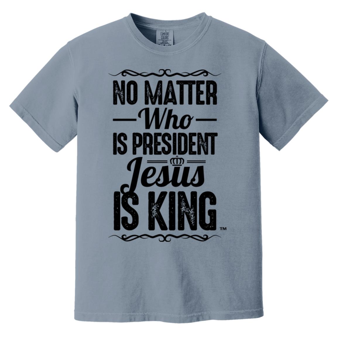 Jesus is King Men's Soft-Washed Comfort Cotton Short Sleeve T-Shirt