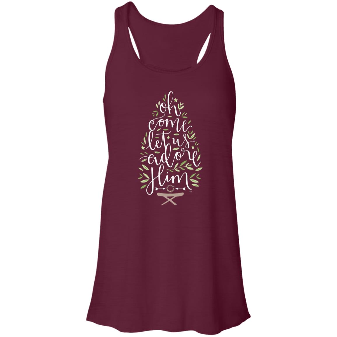 Let us adore Him - Women's Flowy Racerback Tank